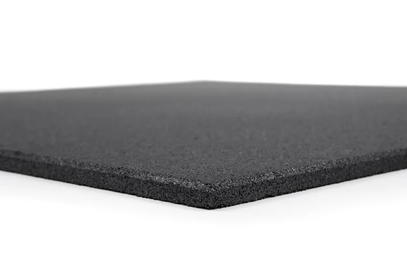 Fitnessboden Granulat Fliese 1000 x 1000 x 15 mm - Schwarz