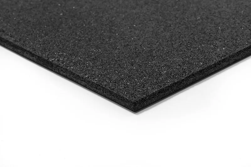 Fitnessboden Granulat Fliese 1000 x 1000 x 15 mm - Schwarz