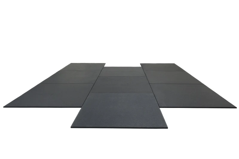 Fitnessboden Granulat Fliese 1000 x 1000 x 15 mm - Schwarz