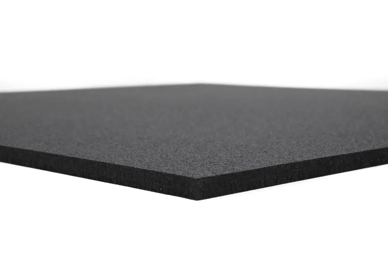 Fitnessboden Granulat Fliese 1000 x 1000 x 15 mm - Schwarz