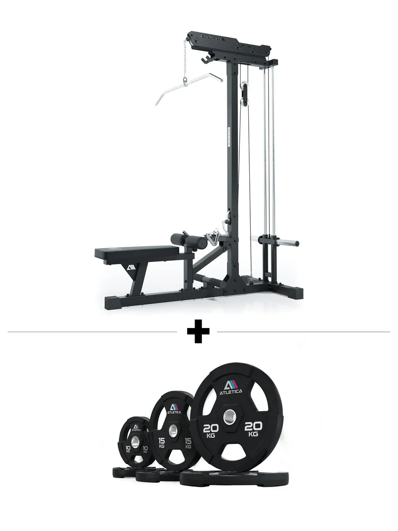 Latzug mit Ruderstation | Plate-Loaded | 3H Gripper Plates 90kg SET
