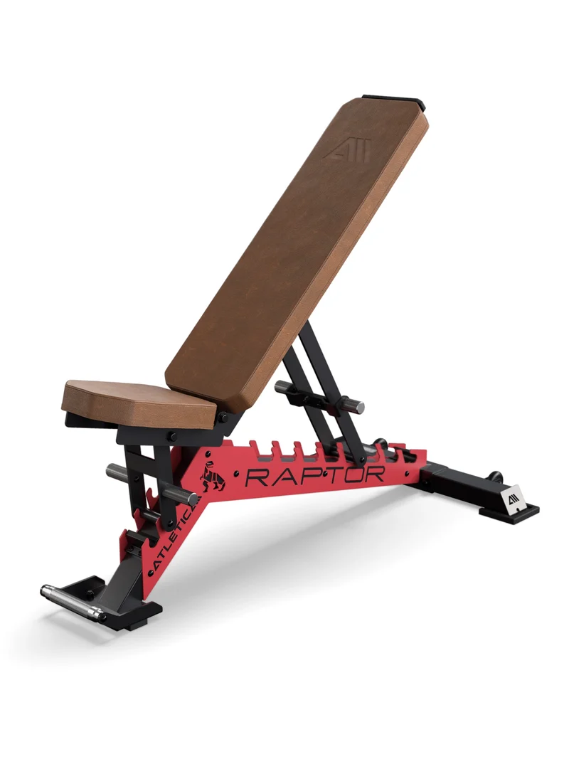Raptor Max | PU | Leder Braun | Zahnplatte Sportscar Red