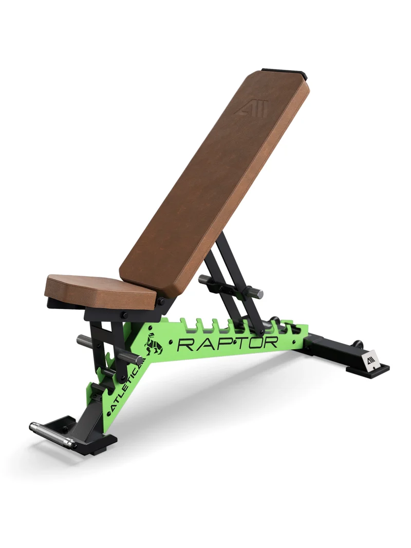 Raptor Max | Sponge | Leder Braun | Zahnplatte Electric Green