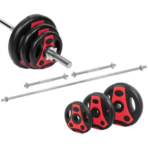 K-Grip. 46,5 Kg Langhantel Set Kurzhanteln Gewicht