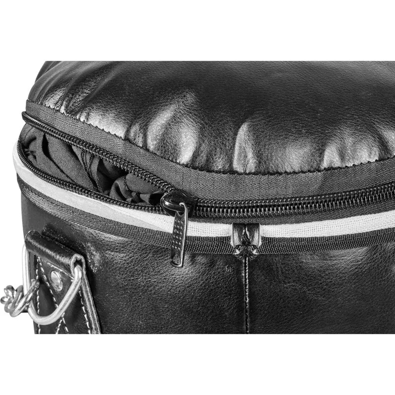 Boxsack 180 x 35 cm gefüllt aus Leder mit Stahlkette