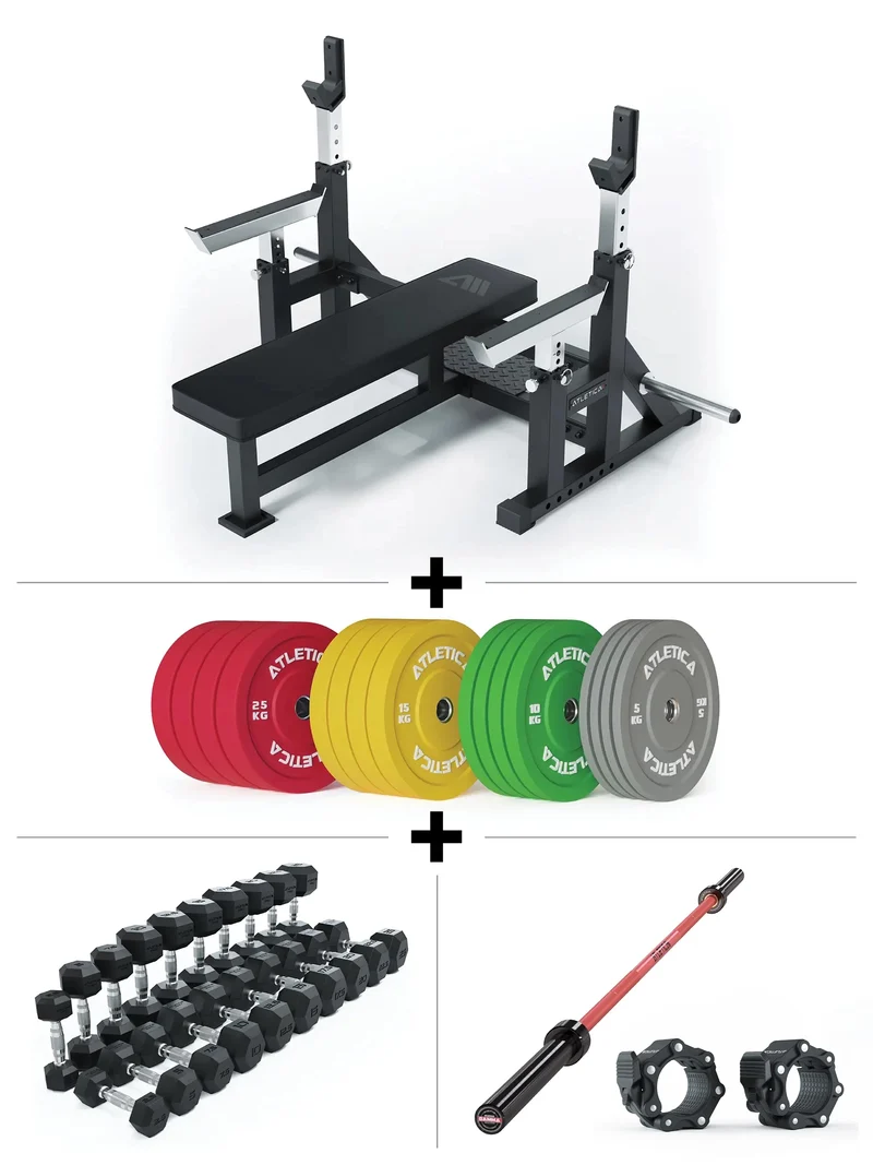 B15 Starter Set | Gamma Sportscar Red | 220kg Plates | Hexagon 2.5-25kg