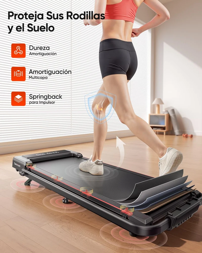 4-in-1 Laufband klappbar mit 9% Neigung, 2,5HP Motor, 12km/h, Walking Pad leise für Zuhause & Büro