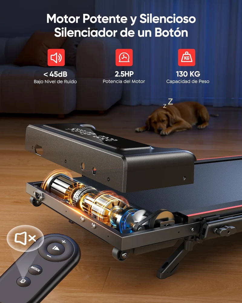 4-in-1 Laufband klappbar mit 9% Neigung, 2,5HP Motor, 12km/h, Walking Pad leise für Zuhause & Büro