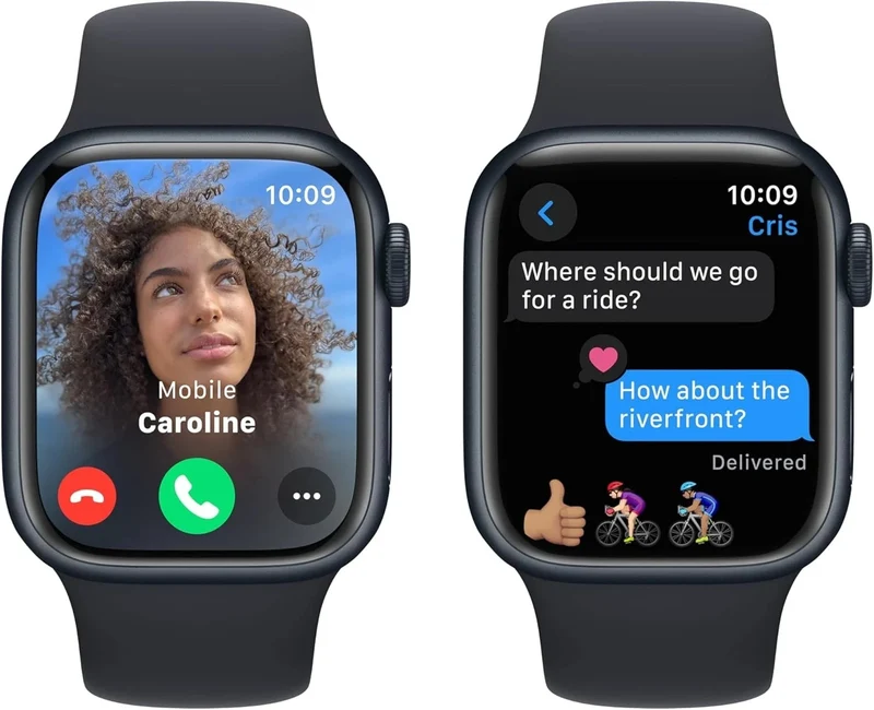 Apple Watch Series 9 GPS 41 mm mit Aluminiumgehäuse und hellem Retina Display