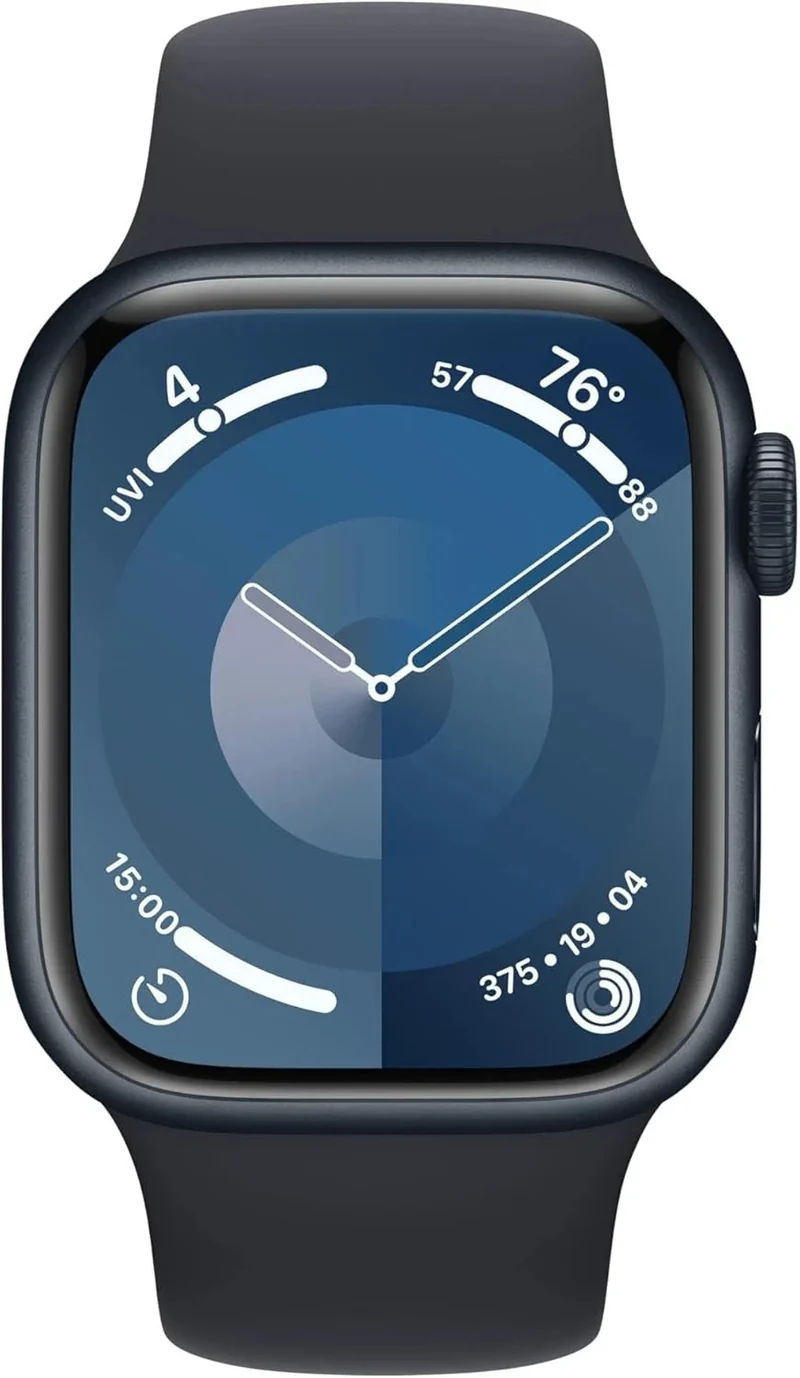 Apple Watch Series 9 GPS 41 mm mit Aluminiumgehäuse und hellem Retina Display