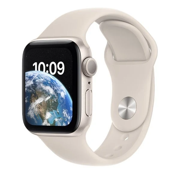 Apple Watch SE GPS 44mm mit Aluminiumgehäuse und brillantem Retina Display White