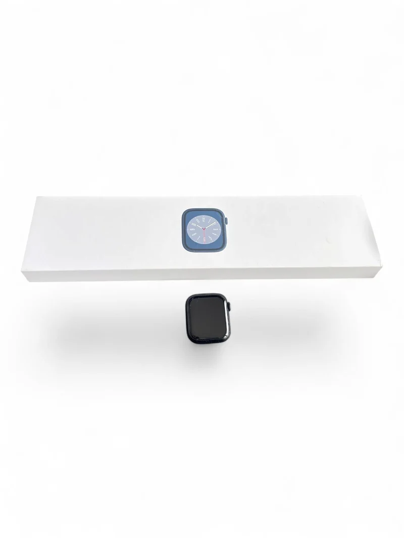 Apple Watch Series 8 GPS 41 mm mit Aluminiumgehäuse und hellem Retina Display.