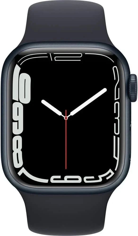 Apple Watch Nike Series 7 GPS 41 mm mit Aluminiumgehäuse und Nike Sportarmband.