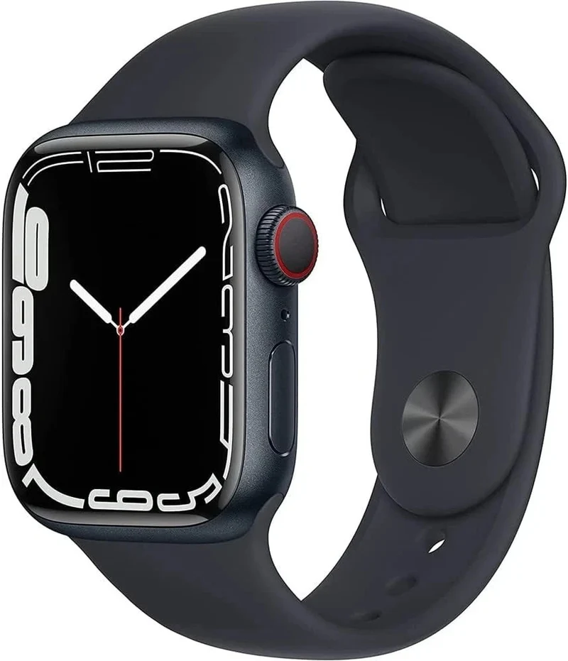Apple Watch Nike Series 7 GPS 41 mm mit Aluminiumgehäuse und Nike Sportarmband.