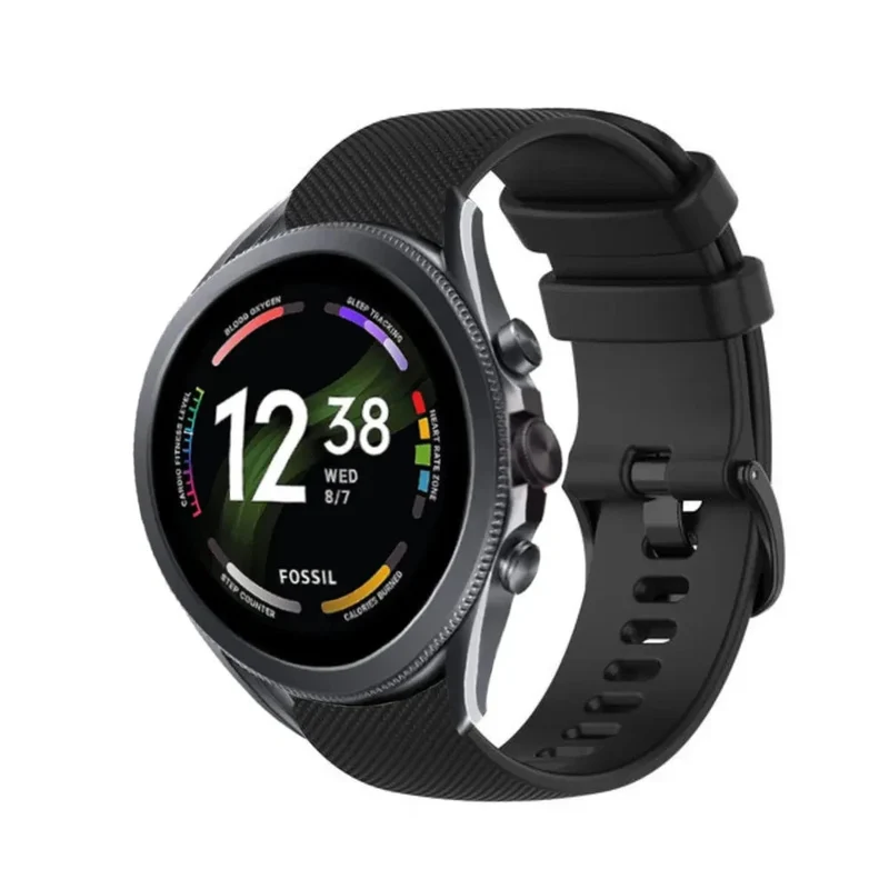 Fossil Gen 6 Smartwatch 44 mm mit Edelstahlgehäuse und integriertem GPS (black)