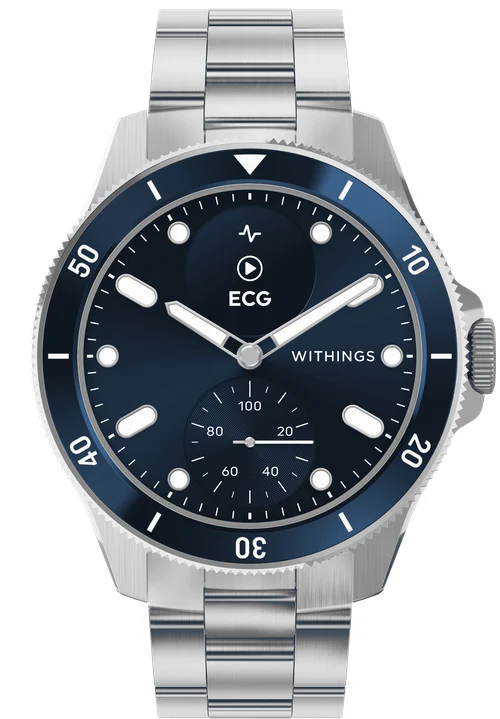 Withings ScanWatch Nova 42 mm mit Edelstahlgehäuse,Saphirglas und Premium-Design