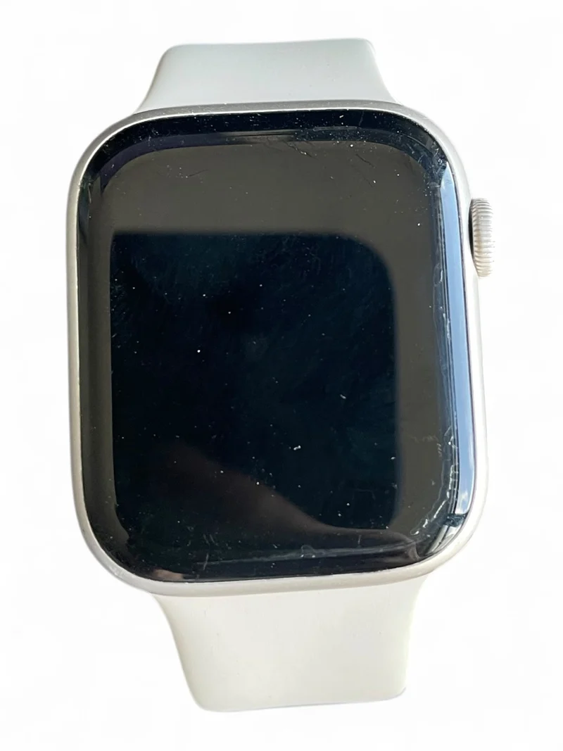 Apple Watch Series 7 GPS 45 mm mit Aluminiumgehäuse und hellem Retina Display.