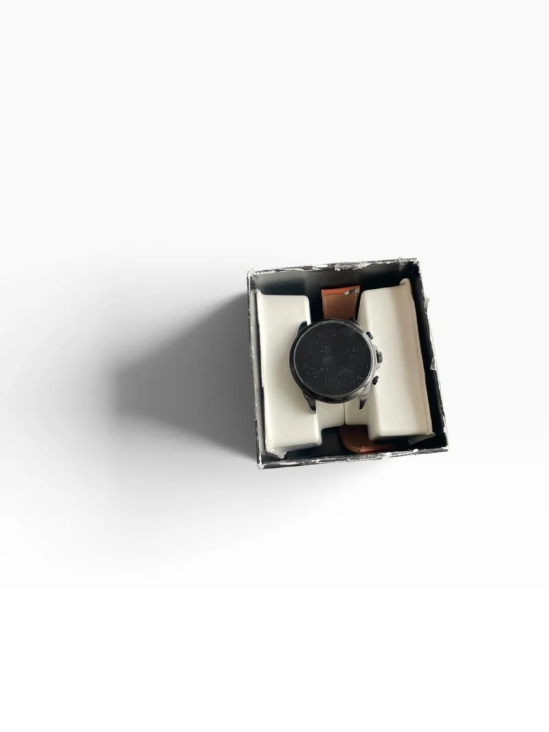 Fossil Gen 6 Smartwatch Edelstahlgehäuse mit braunem Lederarmband Fitnessuhr GPS