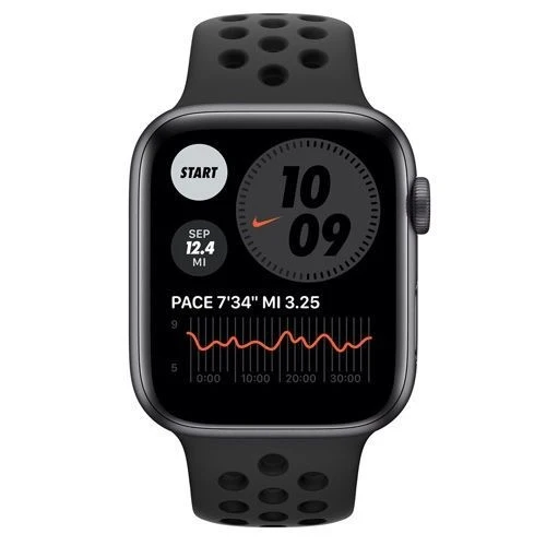 Apple Watch Nike Series 6 GPS 44 mm mit Aluminiumgehäuse und Nike Sportarmband