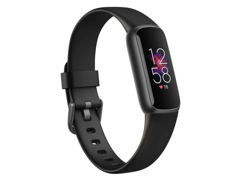 Fitbit Luxe Premium Fitness-Tracker mit Edelstahlgehäuse und AMOLED-Farbdisplay.