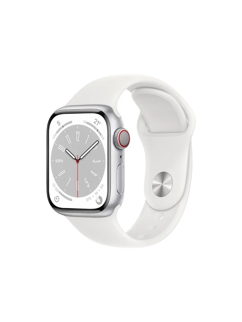 Apple Watch Series 8 GPS + Cellular 41 mm mit Aluminiumgehäuse und in Weiß (GPS)
