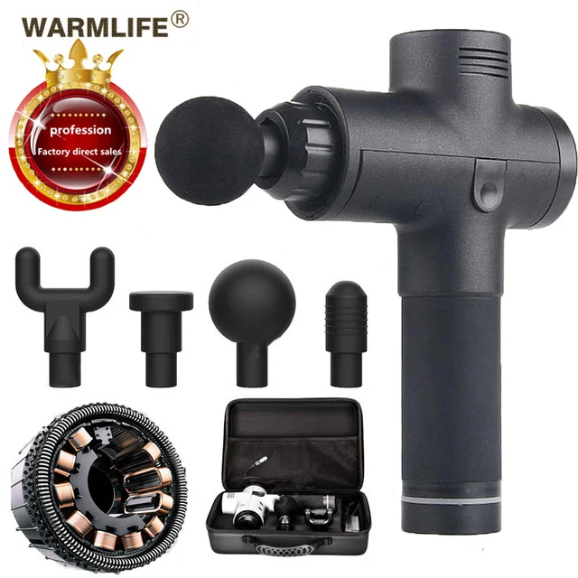 LED Massage Gun Cordless Rechargeable Muscle Stimulator Deep Tissue Massager Body Relaxation Slimming Shaping Pain Relief