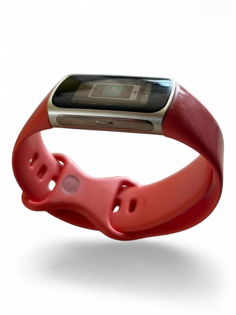 Fitbit Charge 6 Fitness-Tracker mit Edelstahlgehäuse und Silikonarmband Obsidian