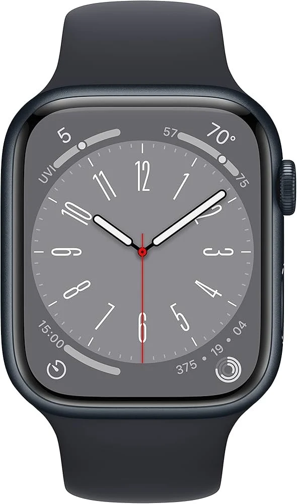 Apple Watch Series 8 GPS mit Aluminiumgehäuse und brillantem Retina Display