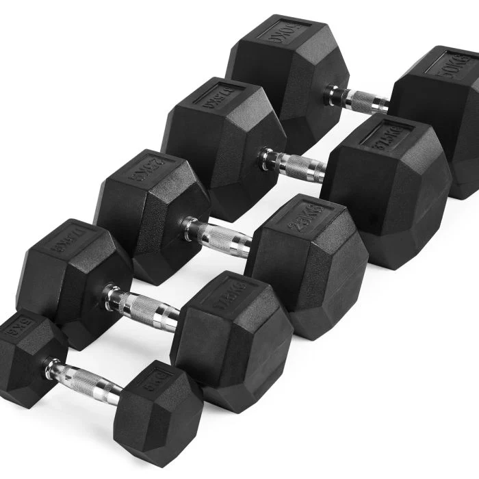 Hantelset Hex 5 bis 20/ 30/ 40 kg + Ablage