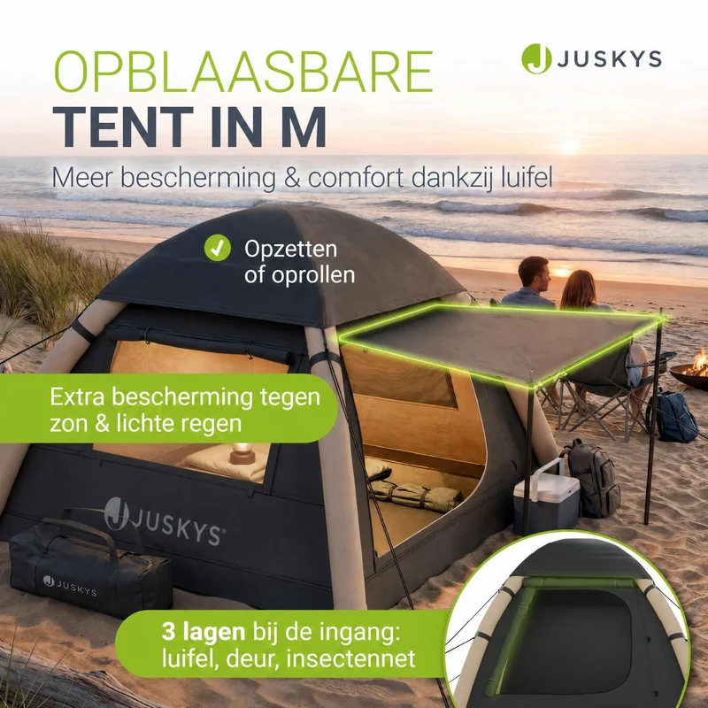 Campingzelt aufblasbar für 1-4 Personen