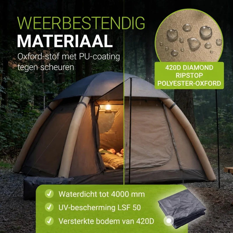 Campingzelt aufblasbar für 1-4 Personen