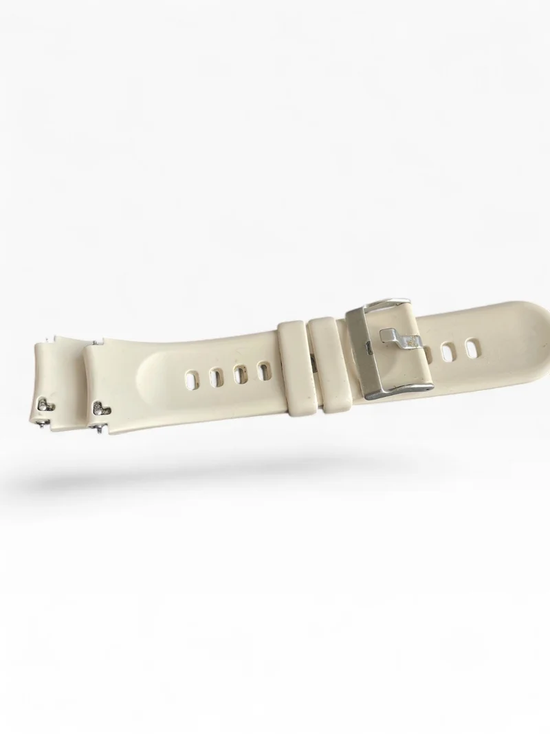 Xiaomi Watch S1 Active 46mm mit Edelstahlgehäuse & Silikonarmband in Moon White.
