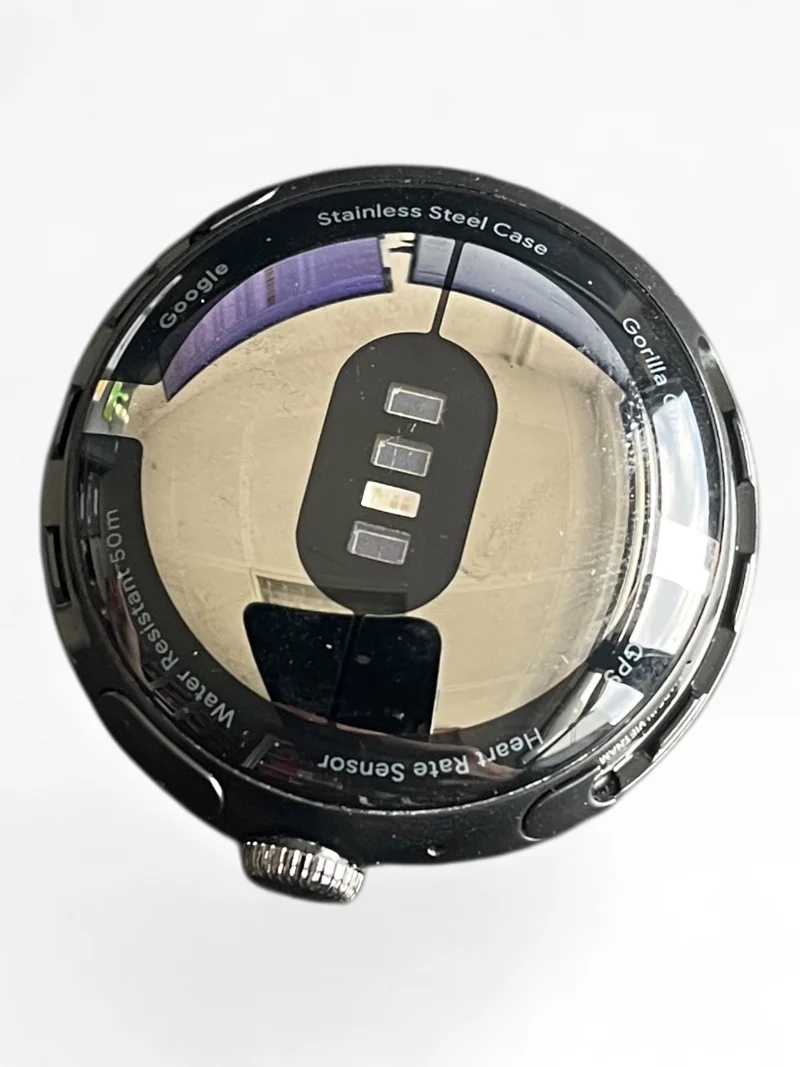 Google Pixel Watch 41mm mit Edelstahlgehäuse, WLAN & Bluetooth in Obsidian Black