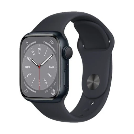 Apple Watch Series 8 GPS 41 mm mit Aluminiumgehäuse und hellem Retina Display.