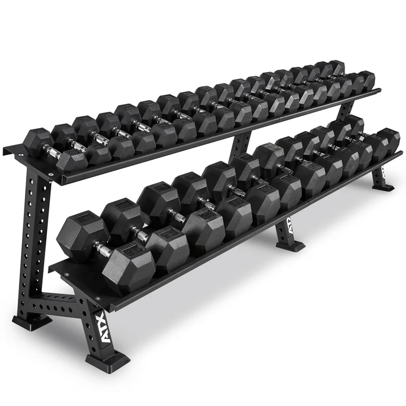 Hantelset Hex 5 bis 20/ 30/ 40 kg + Ablage