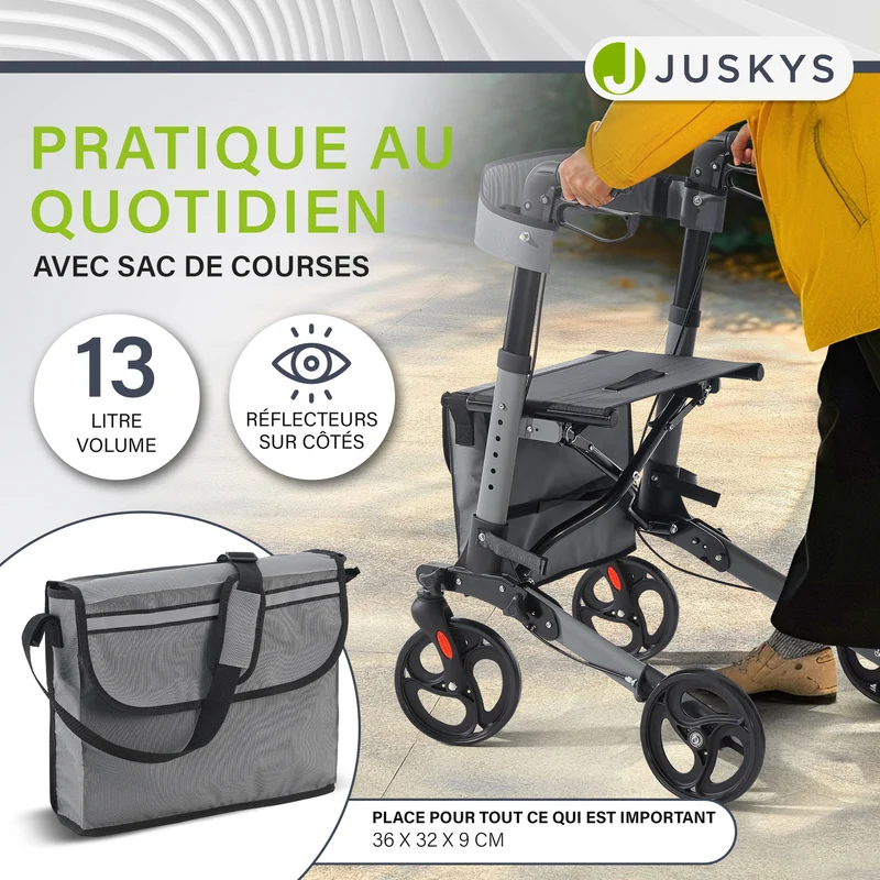 Aluminium Rollator Vital mit Sitz