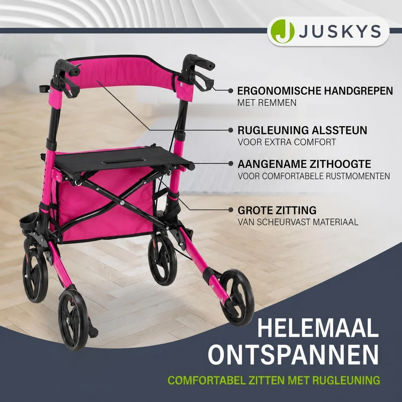 Aluminium Rollator Vital mit Sitz