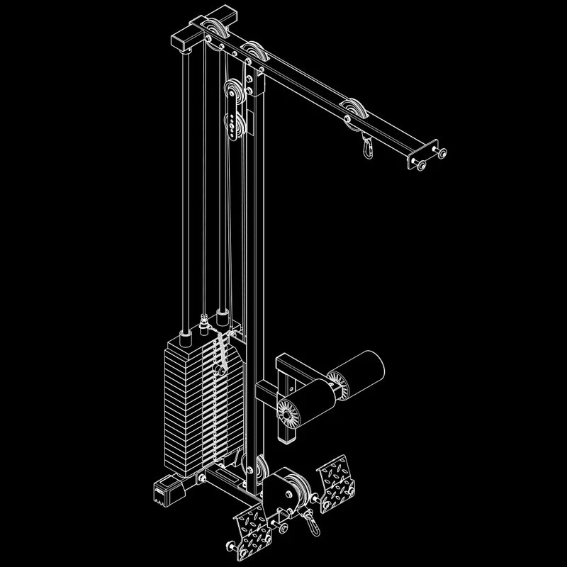 ATX® Latzug-Anbauoption - 100 kg Steckgewichte - zu Half Rack HRX-510