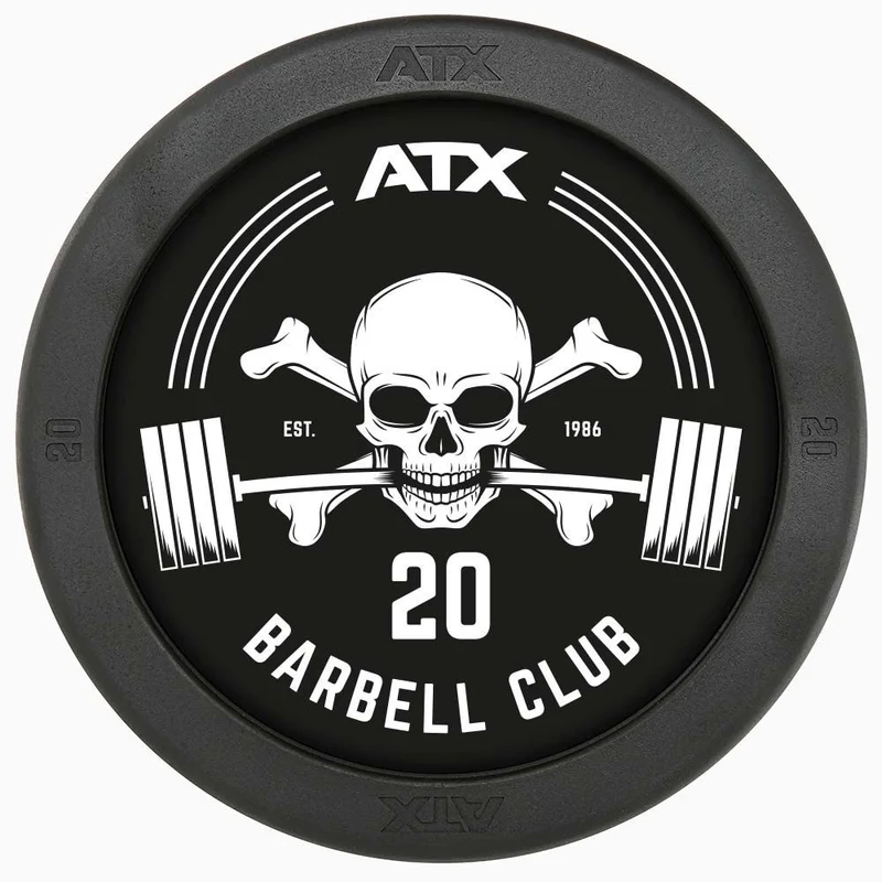 Kompakthanteln Gummi - mit ATX/ Barbell Club Logo - 2,5 – 60 kg / 2,5 kg Steigerung
