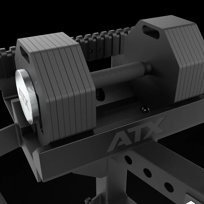 ATX® Octa-Dumbbell-Set XL 2 x 36 kg + SZ-Stange + Storage