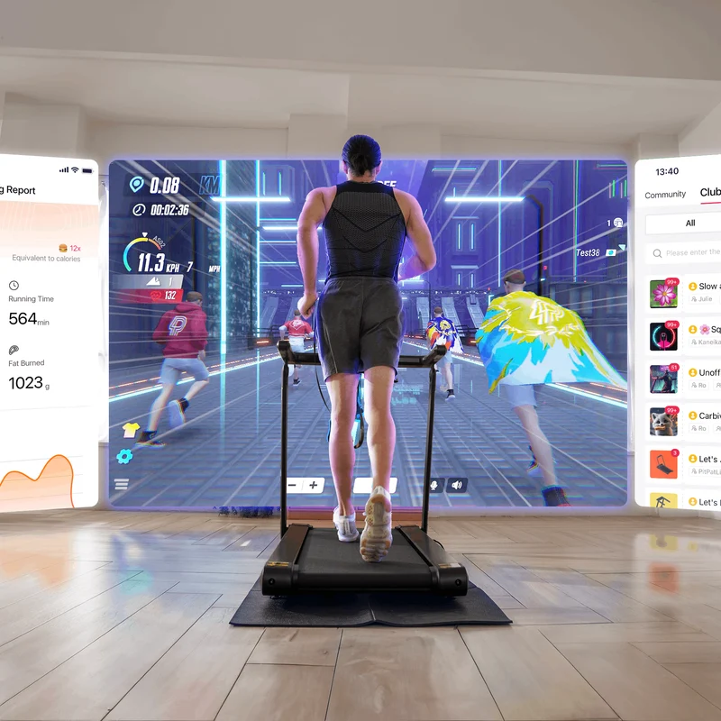 DeerRun X20 Profi-Laufband mit 15% Automatischer Steigung - 18 km/h