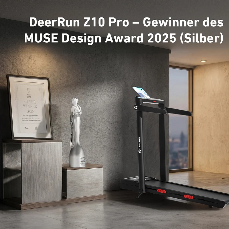 DeerRun Z10 Pro Muse 2-in-1 Klappbares Laufband mit 12% Auto-Steigung