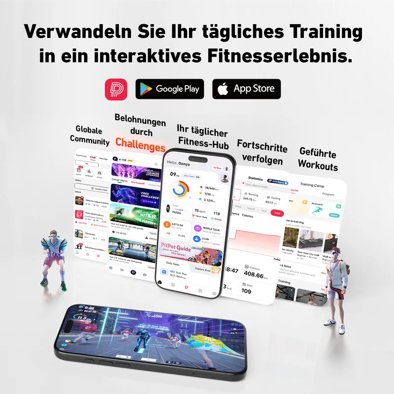 DeerRun Z10 Pro Muse 2-in-1 Klappbares Laufband mit 12% Auto-Steigung