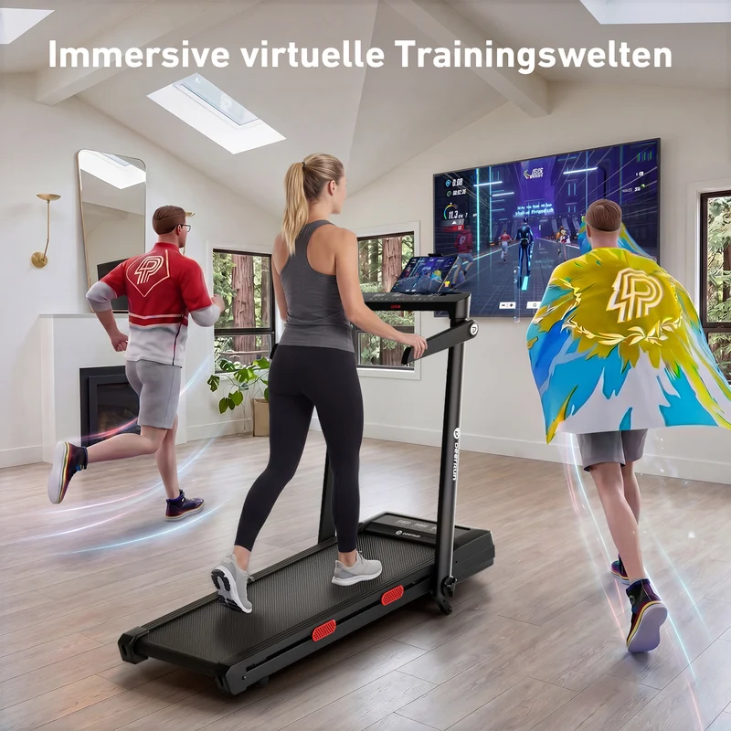 DeerRun Z10 Pro Muse 2-in-1 Klappbares Laufband mit 12% Auto-Steigung