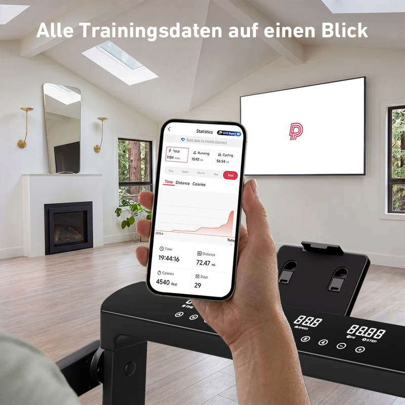 DeerRun Z10 Pro Muse 2-in-1 Klappbares Laufband mit 12% Auto-Steigung