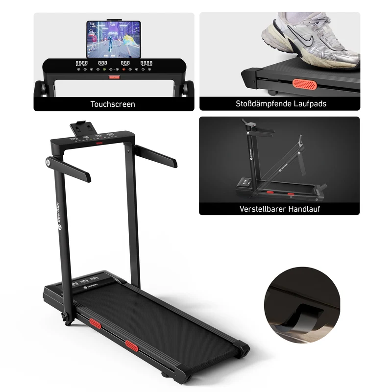DeerRun Z10 Pro Muse 2-in-1 Klappbares Laufband mit 12% Auto-Steigung