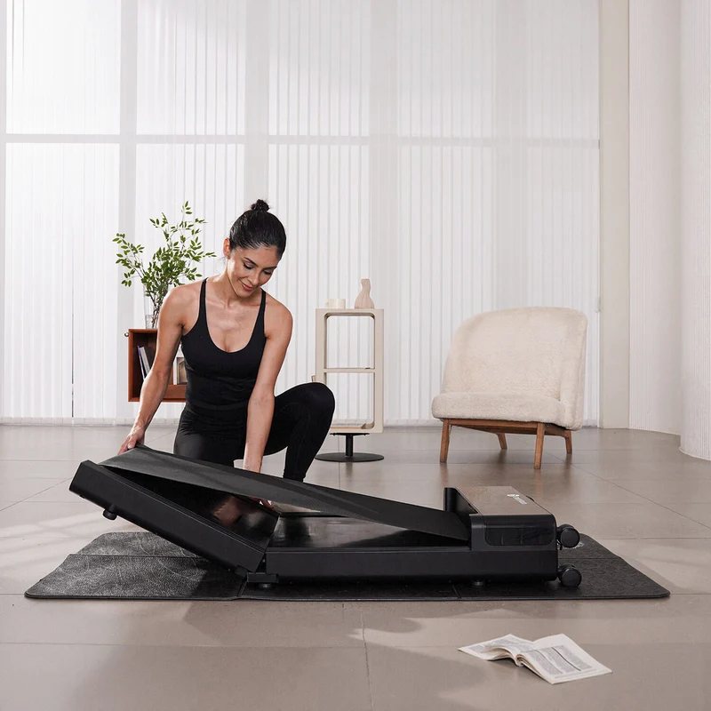 DeerRun Z20 Ultra‑Kompaktes, faltbares Laufband mit Gehmatte, für Büro und Zuhause,136 kg