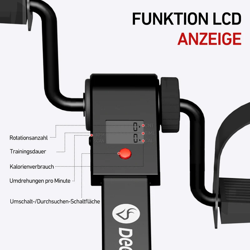 Deerrun® Pedaltrainer,Beintrainer für Zuhause