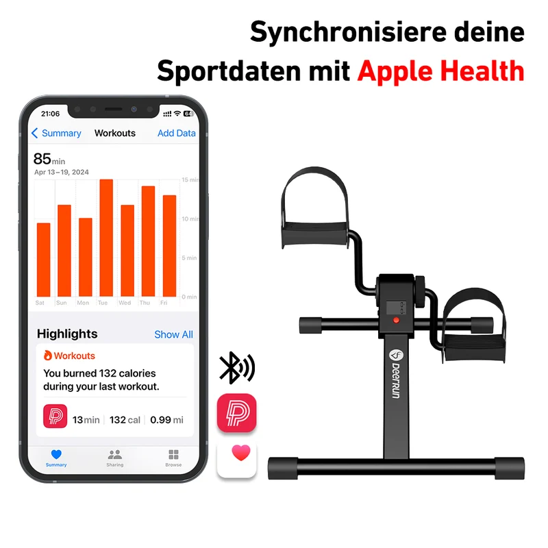 Deerrun® Pedaltrainer,Beintrainer für Zuhause