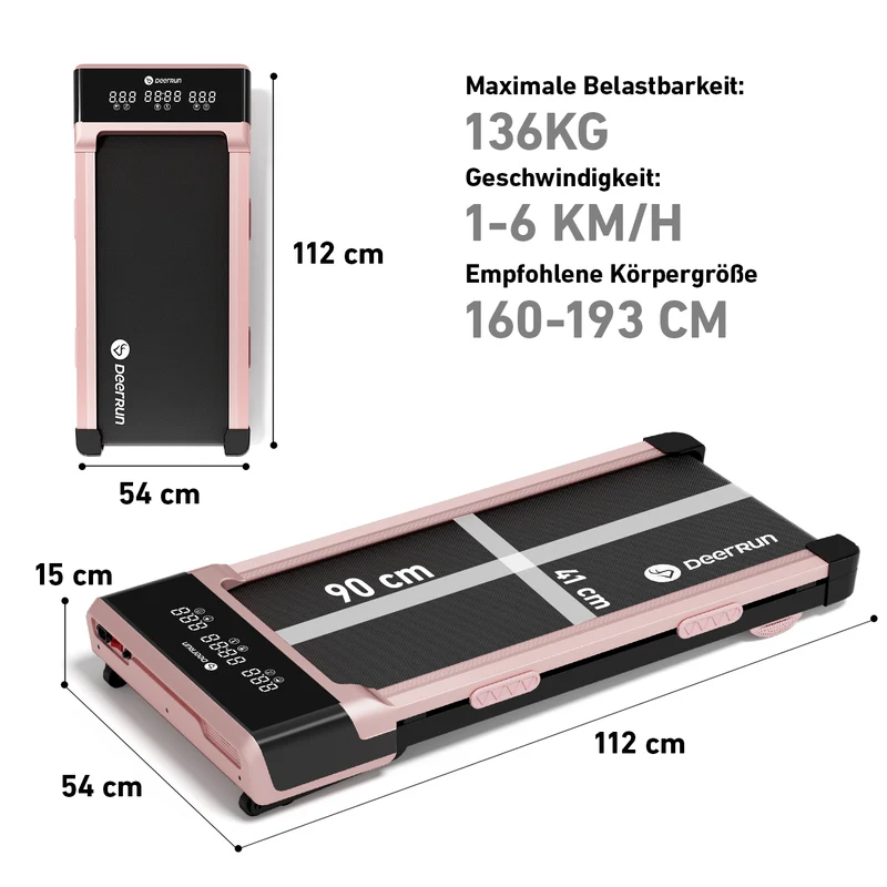 DeerRun Z10 Intelligentes Walking-Laufband mit 12% automatische - 1- 6 km/h
